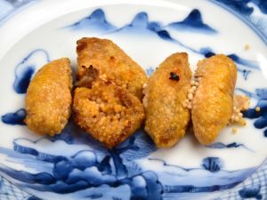 クリックで拡大表示 七郎魚真子の塩焼き