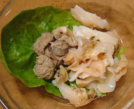 オオカラフトバイの刺身