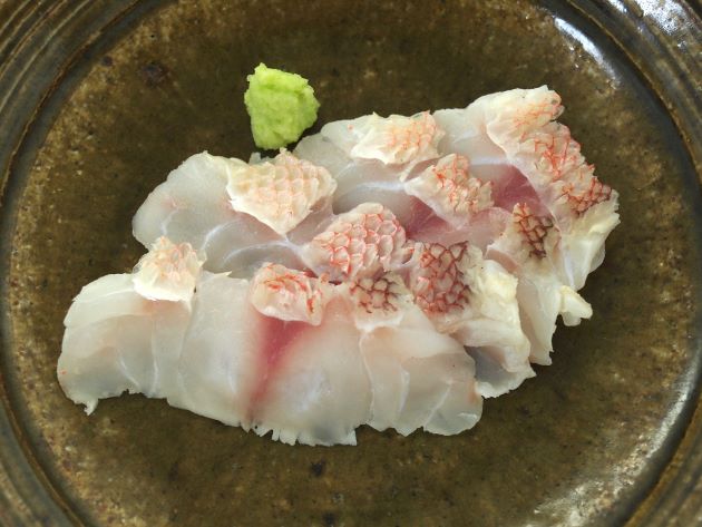 ぐじの皮霜造り