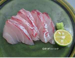 クリックで拡大表示 オオニベの刺身