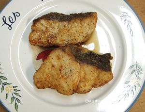 クリックで拡大表示 オオニベのムニエル