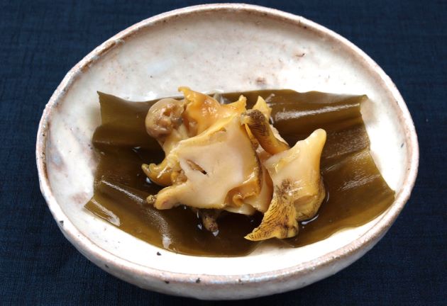 ヒメエゾボラの蒸し煮