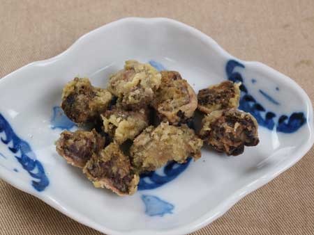 イシワケイソギンチャクの唐揚げ