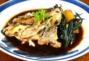 クリックで拡大表示 チヌの兜焼き