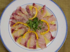 クリックで拡大表示 クロダイのカルパッチョ