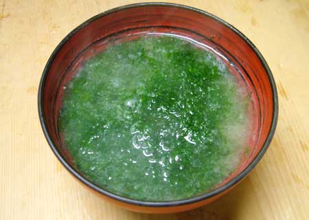 ヒラアオノリのみそ汁