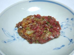 クリックで拡大表示 本マグロのなめろう(みそたたき)