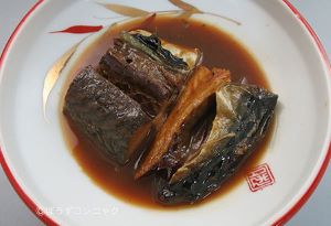 クリックで拡大表示 焼きさばの煮つけ
