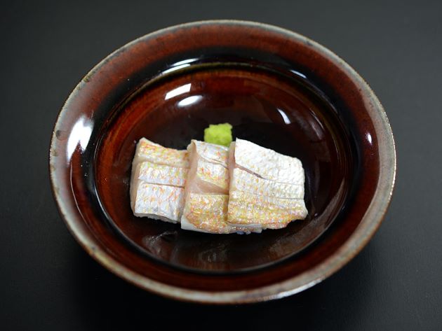 キビレアカレンコの酢じめ