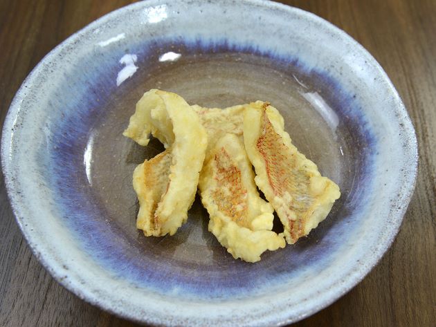 キビレアカレンコの天ぷら