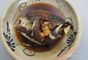 クリックで拡大表示 マダラハタの煮つけ