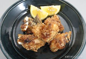クリックで拡大表示 マダラハタの唐揚げ