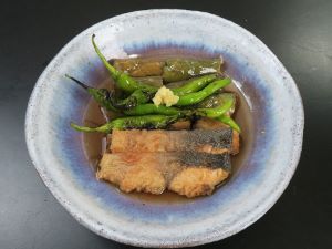 クリックで拡大表示 シイラの揚げびたし