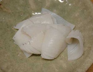 エゾハリイカの刺身