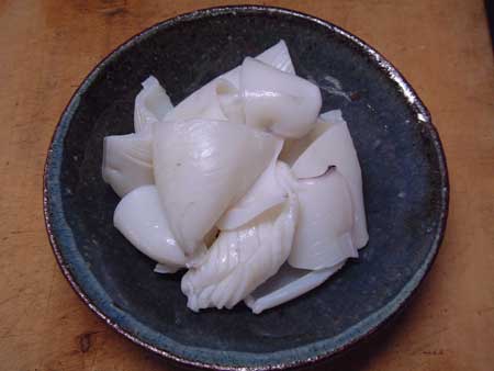 エゾハリイカの湯引き