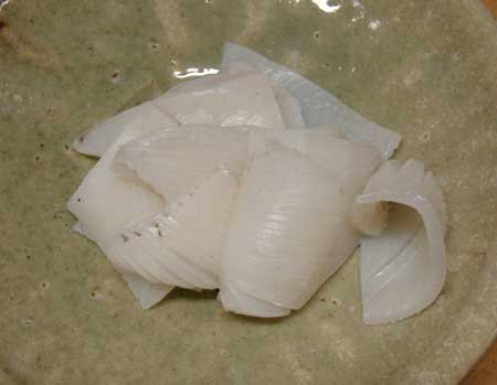 エゾハリイカの刺身