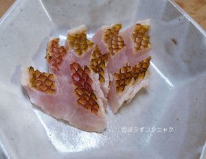 クリックで拡大表示 アカササノハベラの刺身