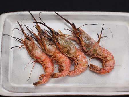 ナミクダヒゲエビの塩焼き