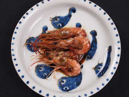 ナミクダヒゲエビの煮つけ