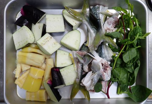 クリックで拡大表示 ワカシ,夏野菜